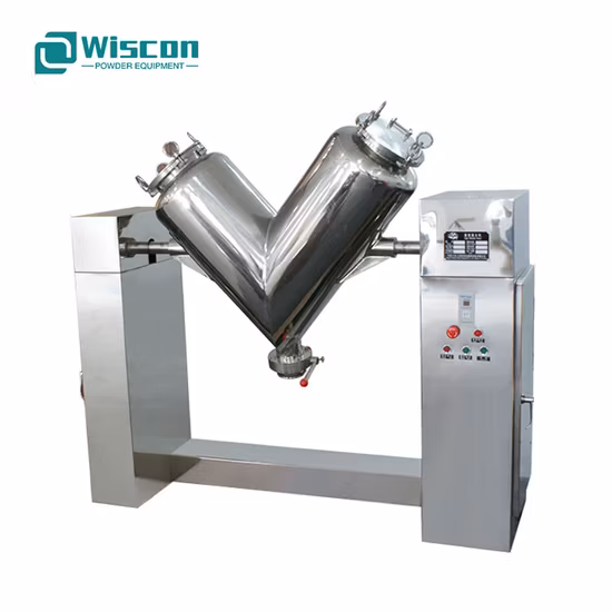 Máquina de mistura misturadora de tambor rotativo de plástico em pó ou granulado tipo V